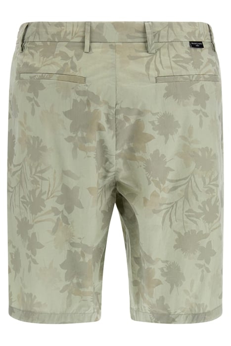 PRINTED SHORT KHAKI FLOWER MIMETIC 2