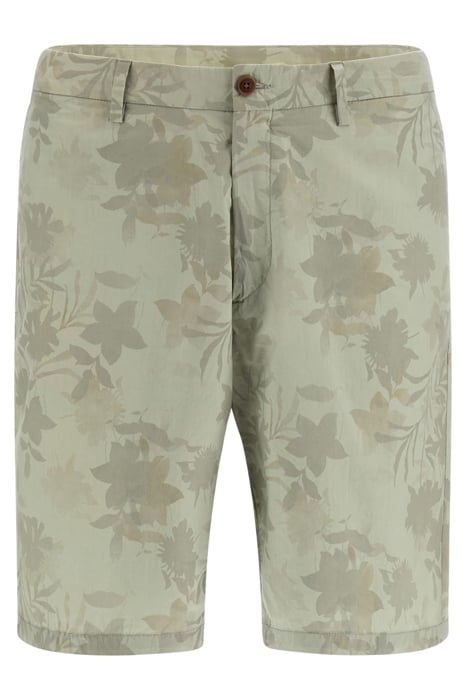 PRINTED SHORT KHAKI FLOWER MIMETIC 1