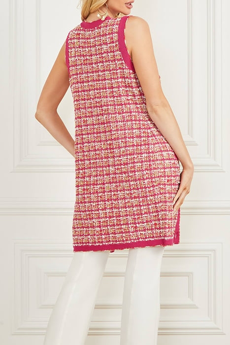 MARIAH DRESS TWEED S CORAL PEONIE TWEED 2