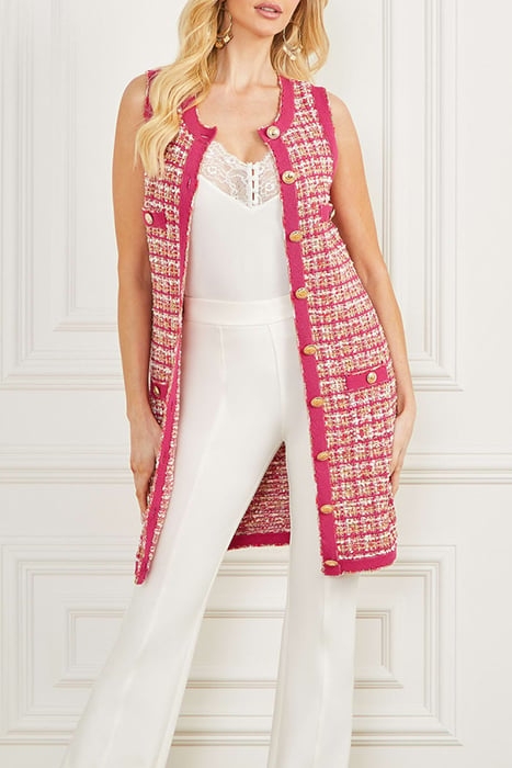 MARIAH DRESS TWEED S CORAL PEONIE TWEED 4