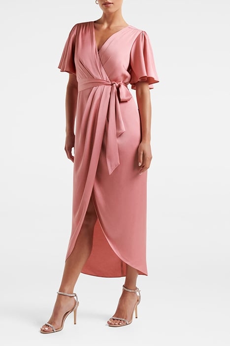 CAROLINA SATIN MIDI DRESS WILD ROSE 3
