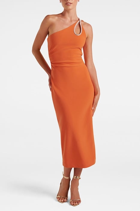 JASMINE TEARDROP BODYCON MIDI GERBERA 1