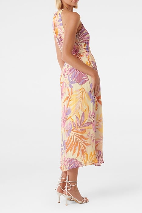 JAE HALTER MIDI DRESS LILAC MIAMI TROPICAL 2