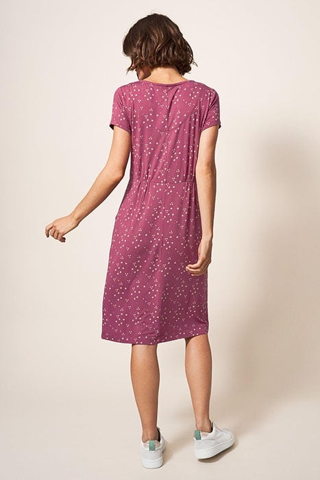 TALLIE ECO VERO JERSEY DRESS PLUM MULTI 2