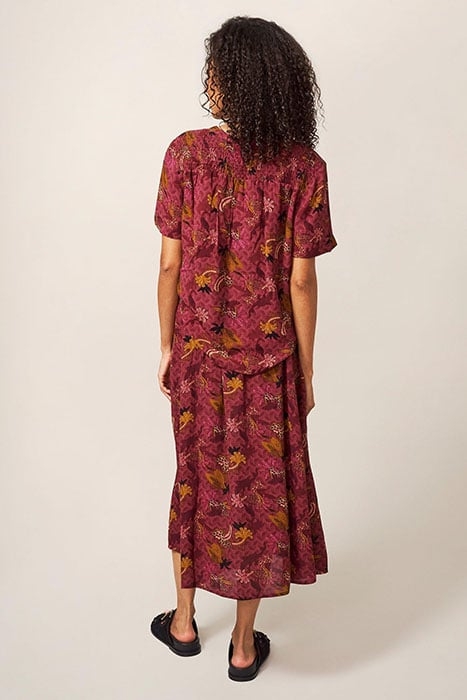 AUBREE MIDI SKIRT PLUM MULTI 2