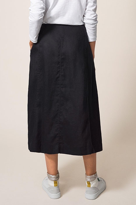 CIARA LINEN SKIRT WASHED BLACK 2
