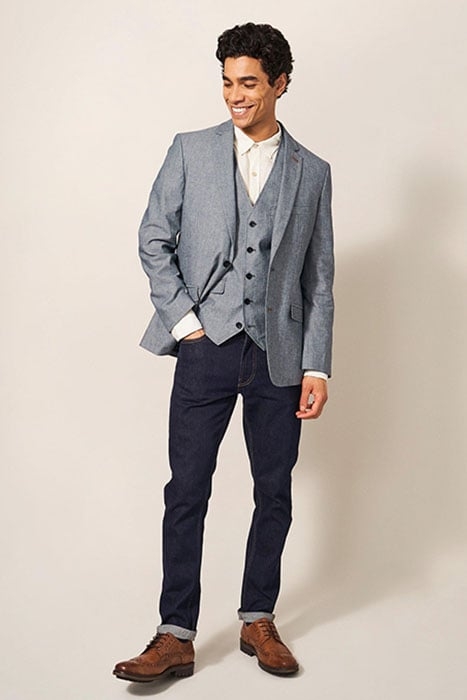 HEATH CHAMBRAY BLAZER CHAMB BLUE 1