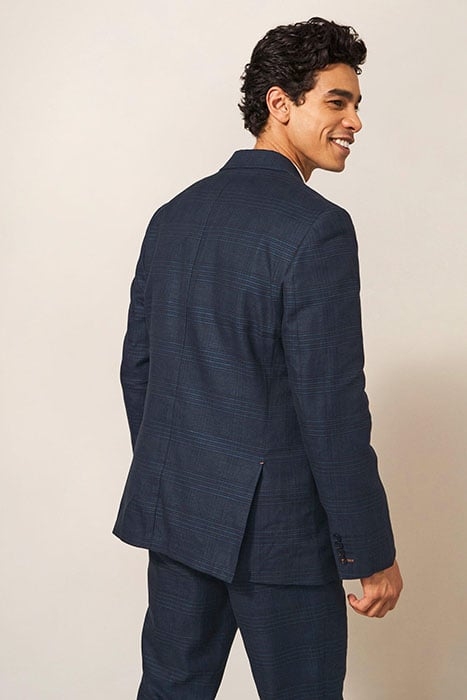 HARRISON CHECK BLAZER DEEP BLUE 2