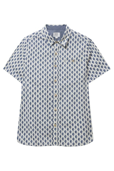 LINEAR FISH PRINTED SS SHIRT WHITE MLT 4