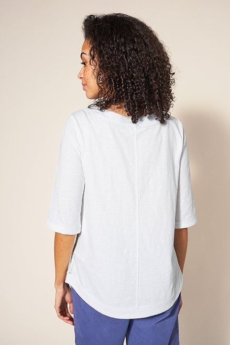 WEAVER EMBROIDERY JERSEY TEE BRILLIANT WHITE 2