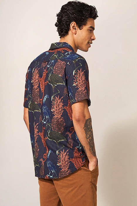 SAFARI PRINTED SHIRT DARK NAVY 2
