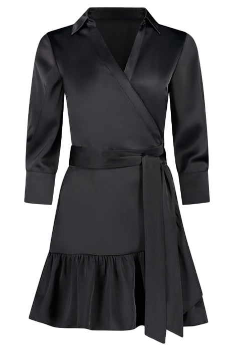 LOREN SATIN DRESS BLACK 2