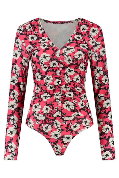 SHINY FLOWER BODY FUCHSIA/BLACK 1