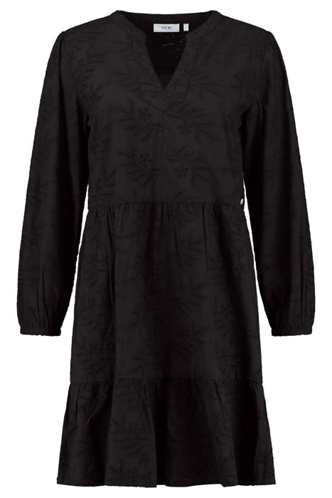 LADIES TULUM DRESS BRODERIE ANGLAISE BLACK 5