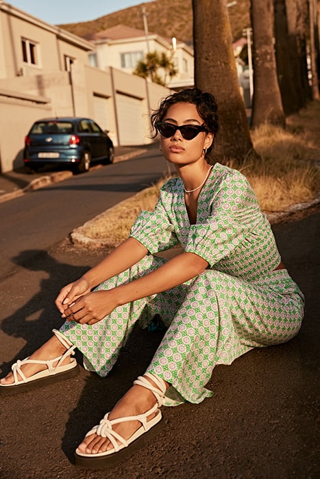 LADIES TOBAGO TROUSERS PORTO TILE FRESH GREEN 8