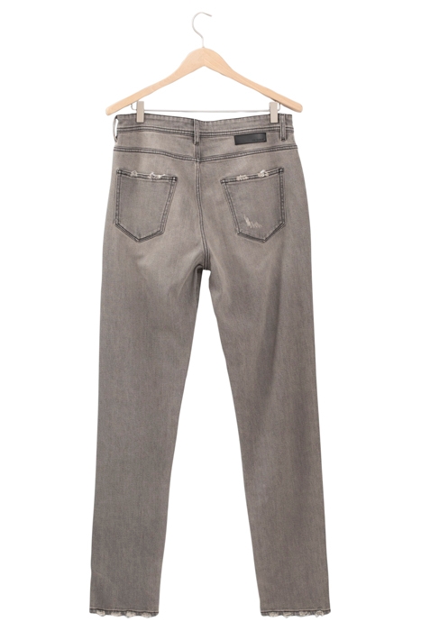 CHARCOAL SLIM JEANS WITH DISTRESSED PATCHES 2