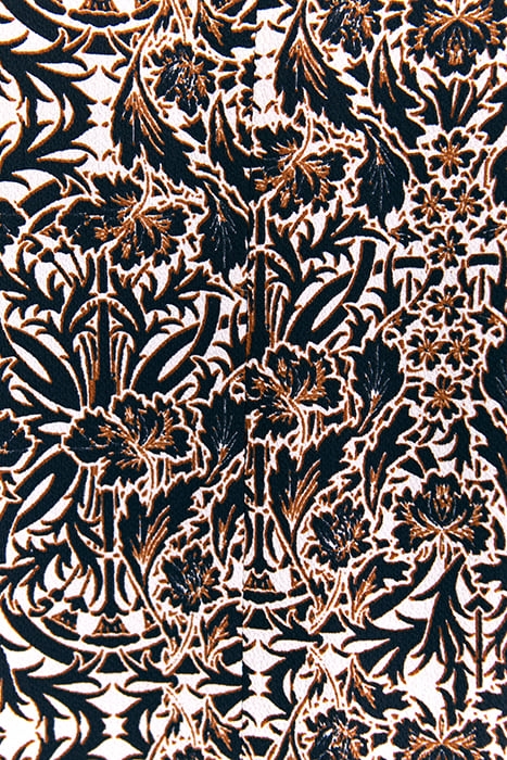 BROWN ARABESQUE PRINT SUIT JACKET 8