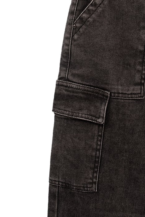 GREY CROPPED COMBAT JEANS WITH FLAP POCKETS 6