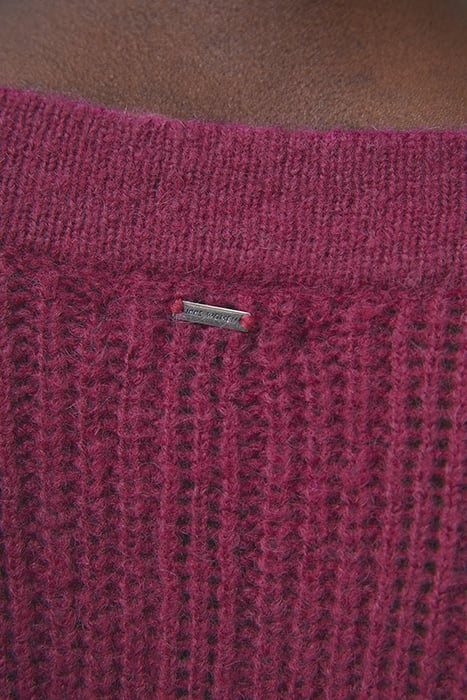 PURPLE KNIT SWEATER WITH STITCH DETAIL AND CHAINS 8