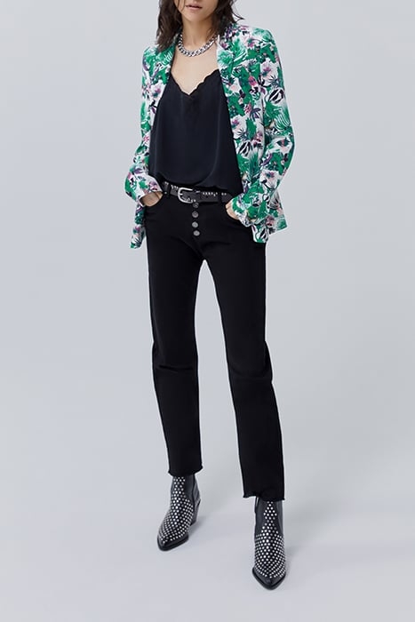 GREEN PLANT PRINT SUIT JACKET 3