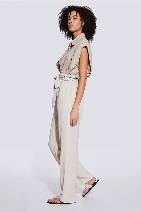 APOLLONIA WIDE-LEG & FLARED PANT IN ECRU 3