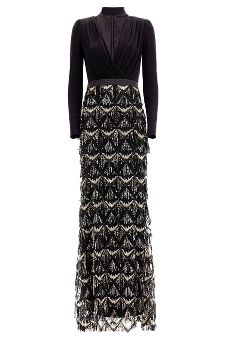 ABBY LONG DRESS JET BLACK 7