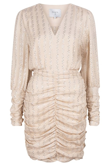 D6DOUZE DRAPED MINI DRESS CHALK 6