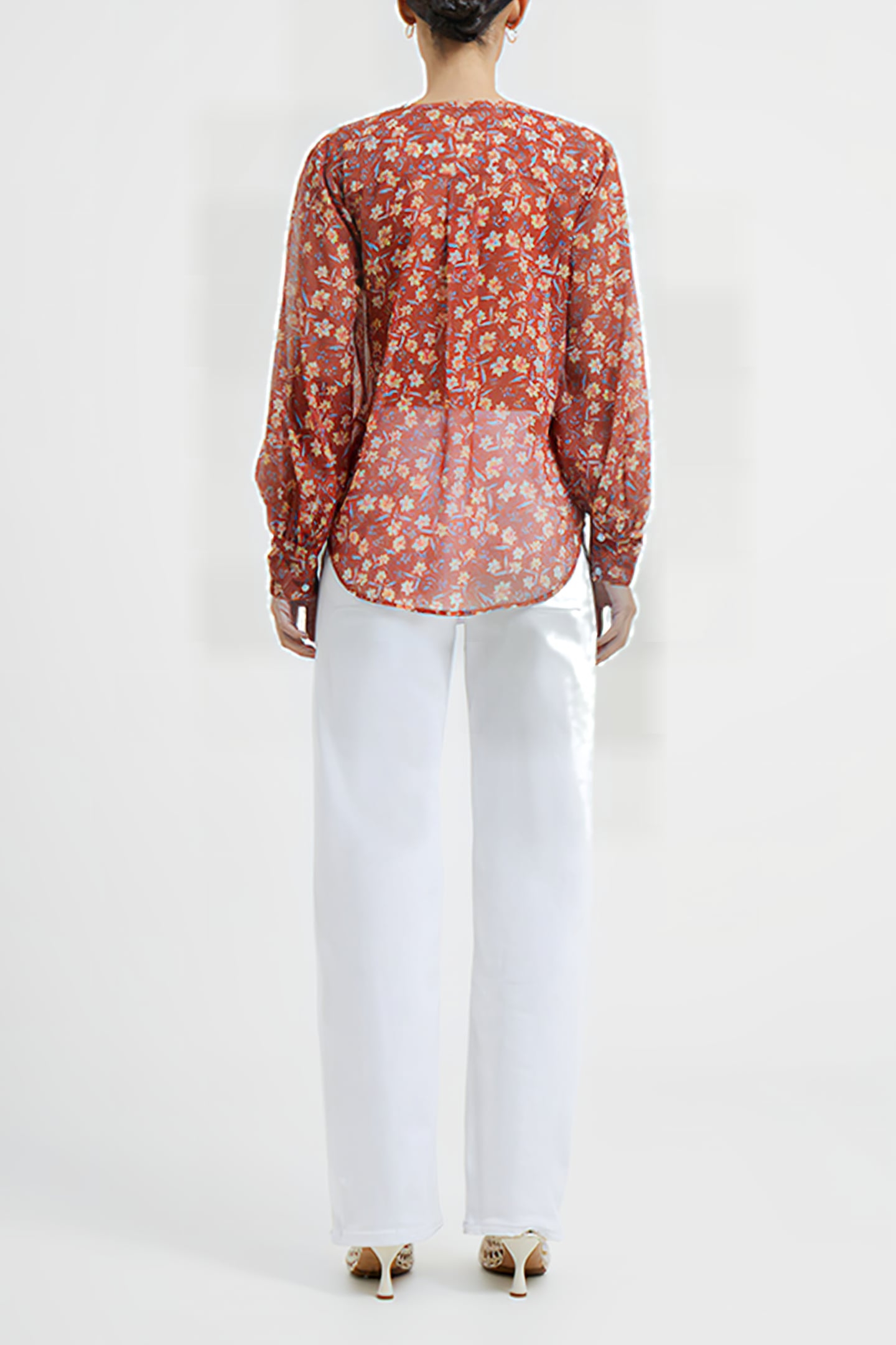 CECILA RECYCLED HALLIE CRINKLE SHIRT HONEY BRONZE 3