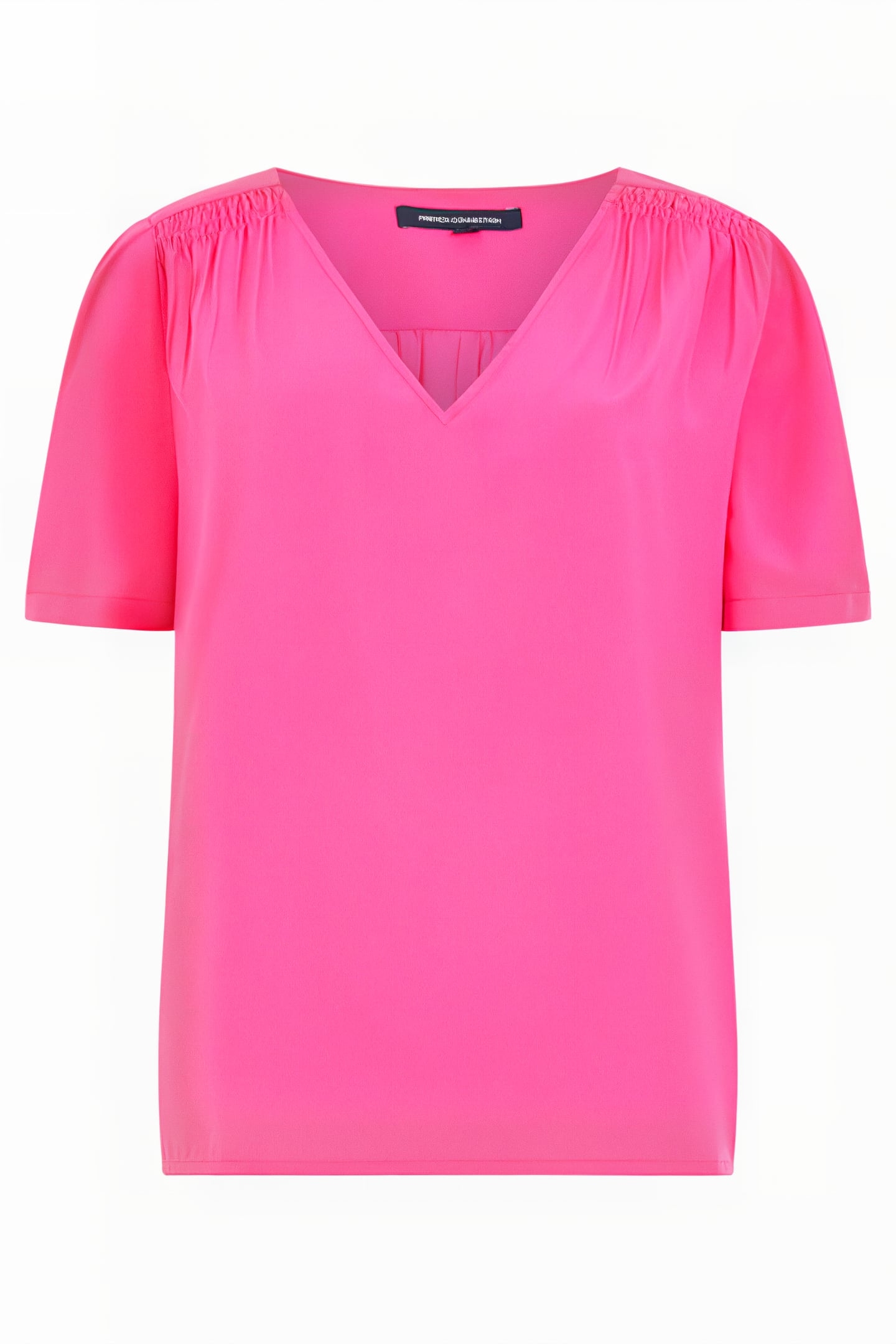 CREPE LIGHT V NECK TOP FUCHSIA 4