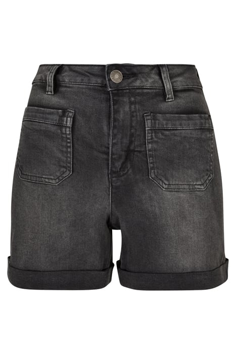 LADIES VINTAGE DENIM SHORTS BLACK WASHED 4