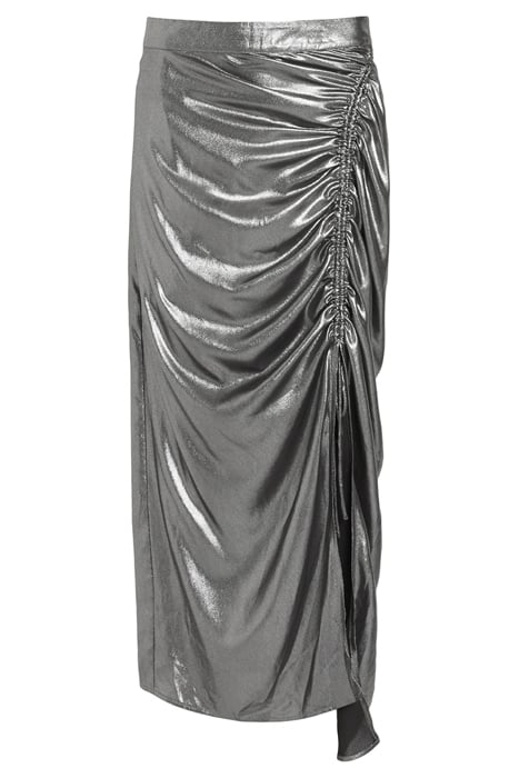 CARLA METALLIC SKIRT GUNMETAL GREY 4