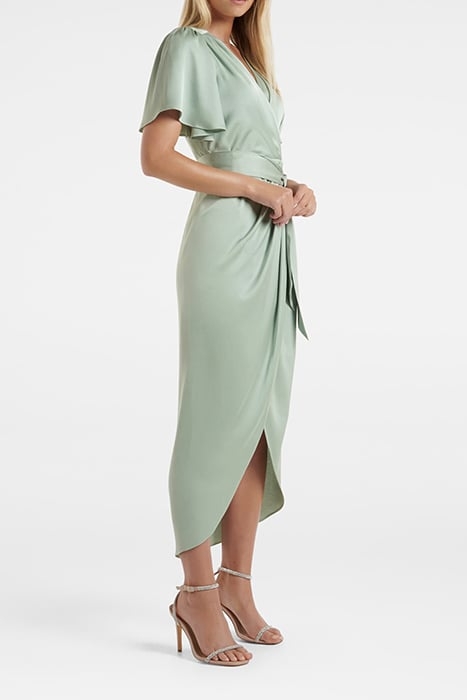 CAROLINA SATIN MIDI DRESS SEAFOAM 4