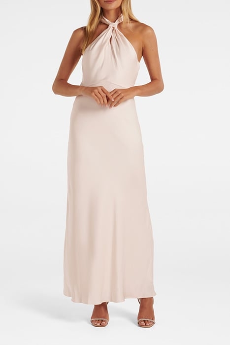 YVETTE KNOT TIE NECK GOWN IVORY 1