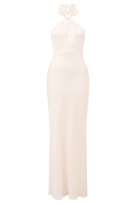 YVETTE KNOT TIE NECK GOWN IVORY 3