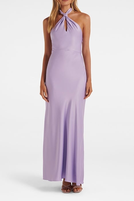 YVETTE KNOT TIE NECK GOWN BLOSSOMING LILAC 1