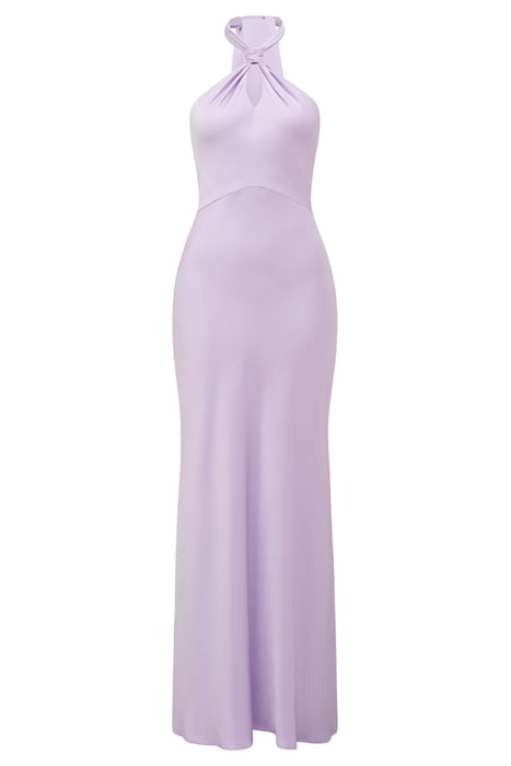YVETTE KNOT TIE NECK GOWN BLOSSOMING LILAC 3