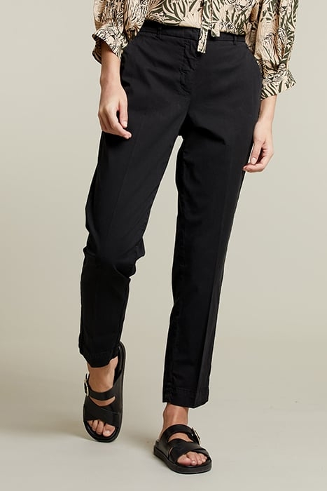 BLACK COTTON CHINO PANTS BLACK 1