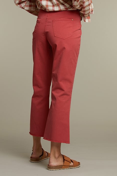RED CROPPED FLARE PANTS 2