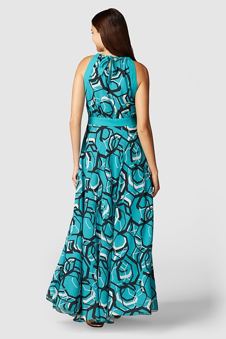 LONG PATTERNED DRESS LIGHT BLUE 2