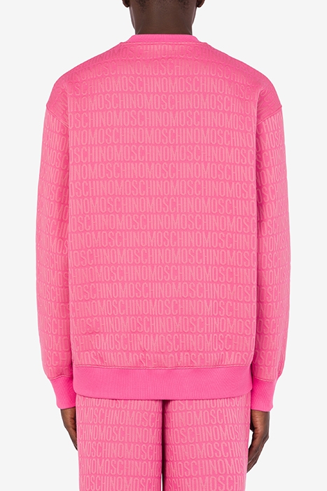 ALLOVER LOGO JACQUARD SWEATSHIRT FUCHSIA 2