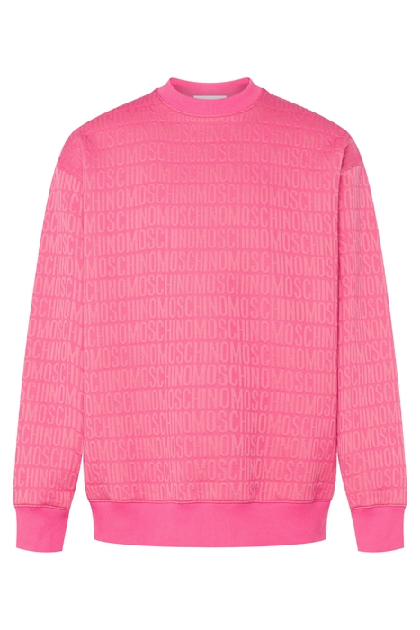 ALLOVER LOGO JACQUARD SWEATSHIRT FUCHSIA 3