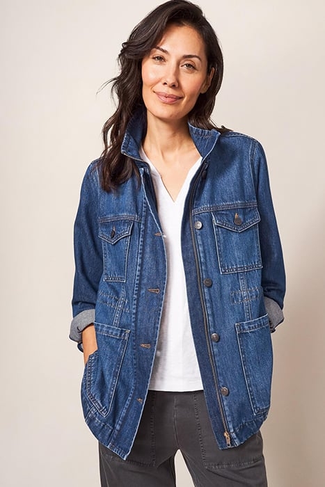 LEIGHTON DENIM JACKET DARK DENIM 1