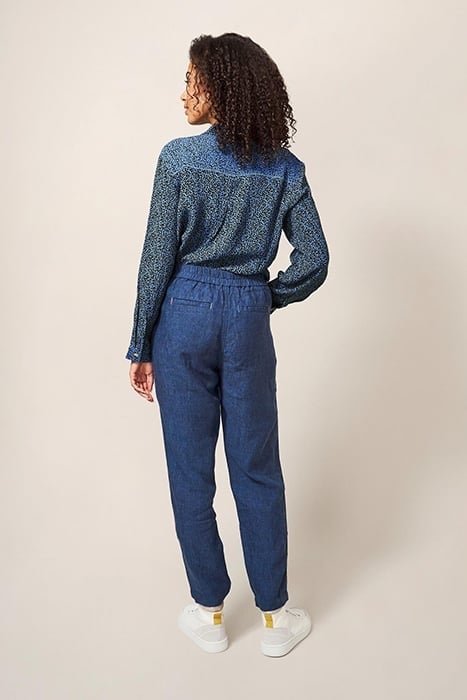 ROWENA LINEN TROUSER DARK NAVY 3