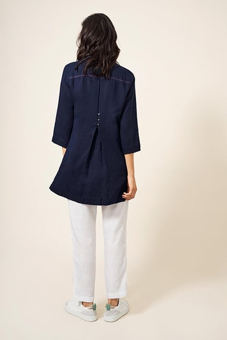 BLAIRE LINEN TUNIC DARK NAVY 3