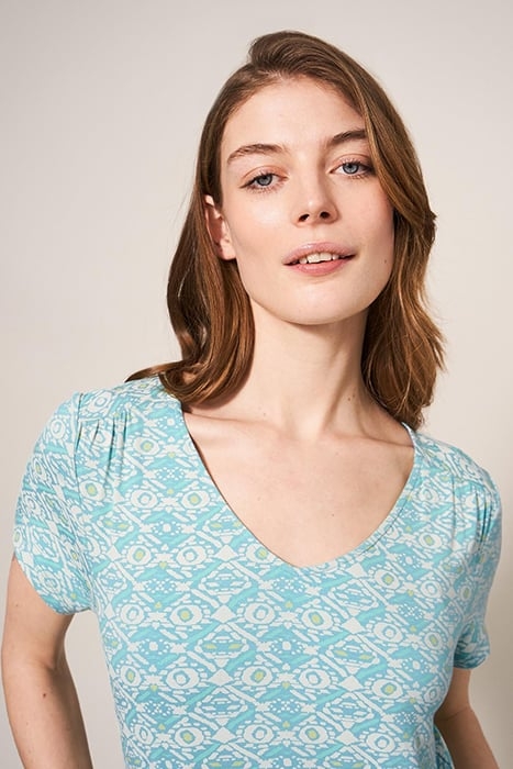 TALLIE ECO VERO JERSEY DRE IVORY PRINTED 5