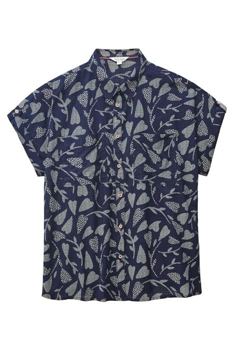 ELLA COTTON SHIRT NAVY PRINTED 3
