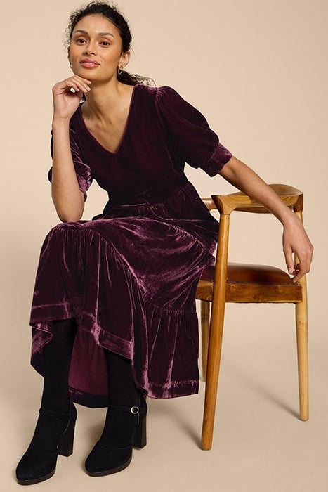 AYRA VELVET DRE DARK PLUM 3