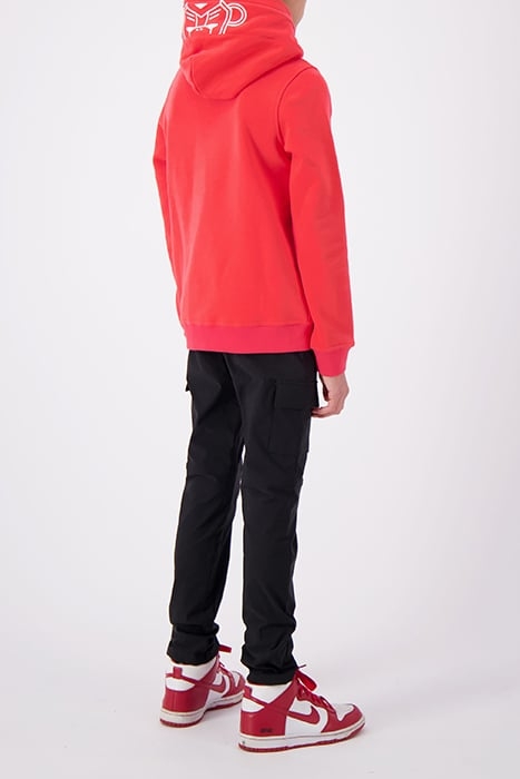 JR. SCRIPT HOODIE RED 4