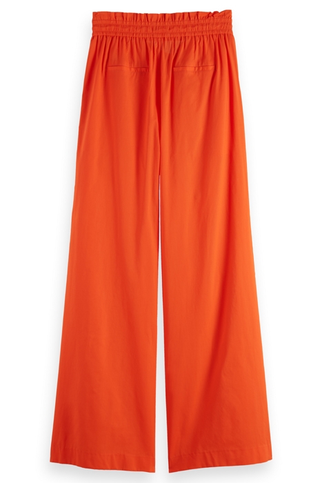 HIGH RISE COTTON VOILE PULL ON PANT CANDY RED 2