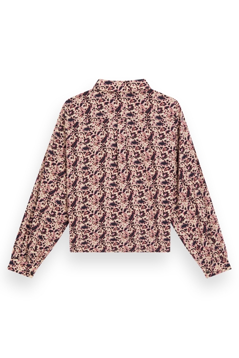 PRINTED BALLOON SLEEVE SHIRT BLOCK FLORAL 2